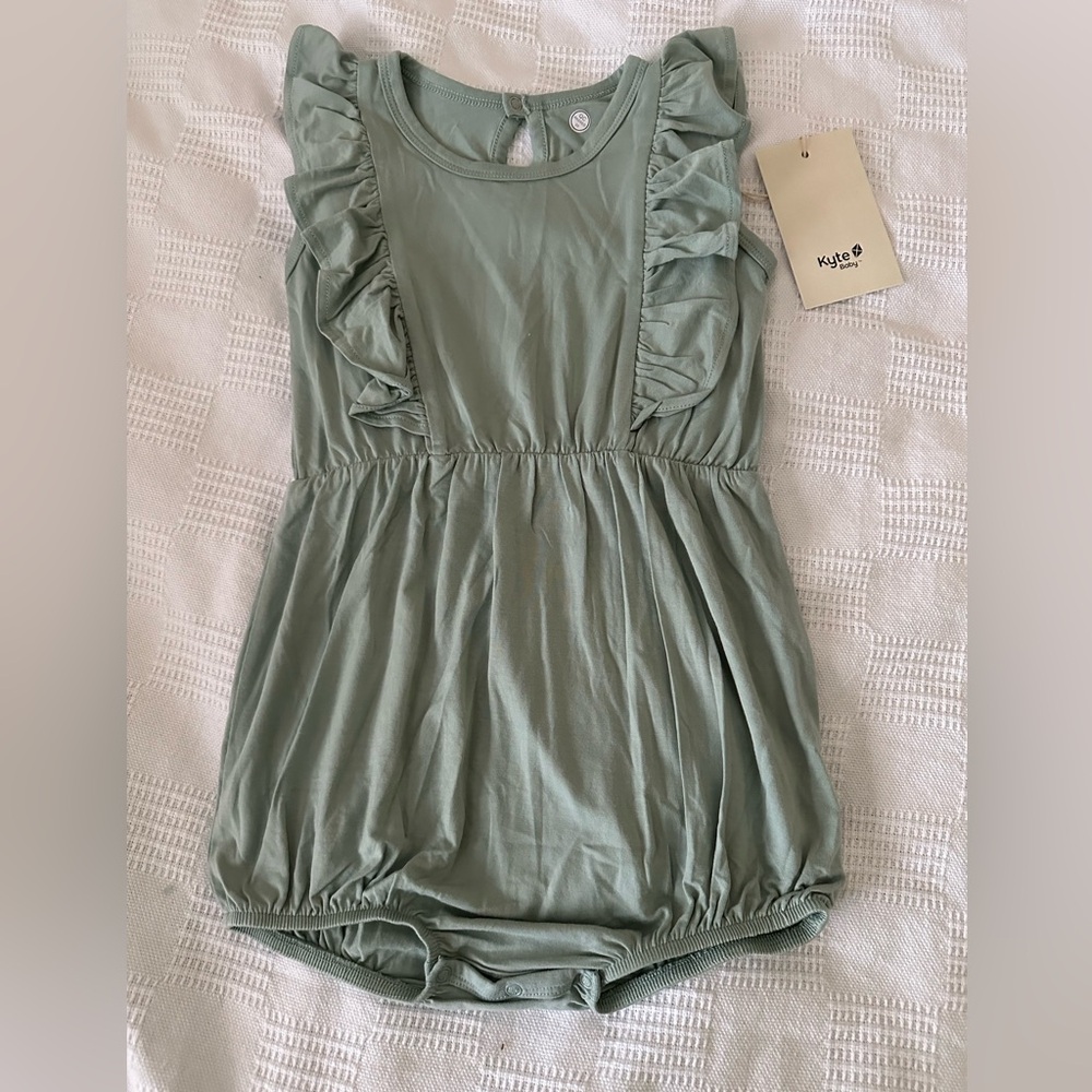 NWT Kyte Baby Bamboo Bubble Romper in Sage Size 3T